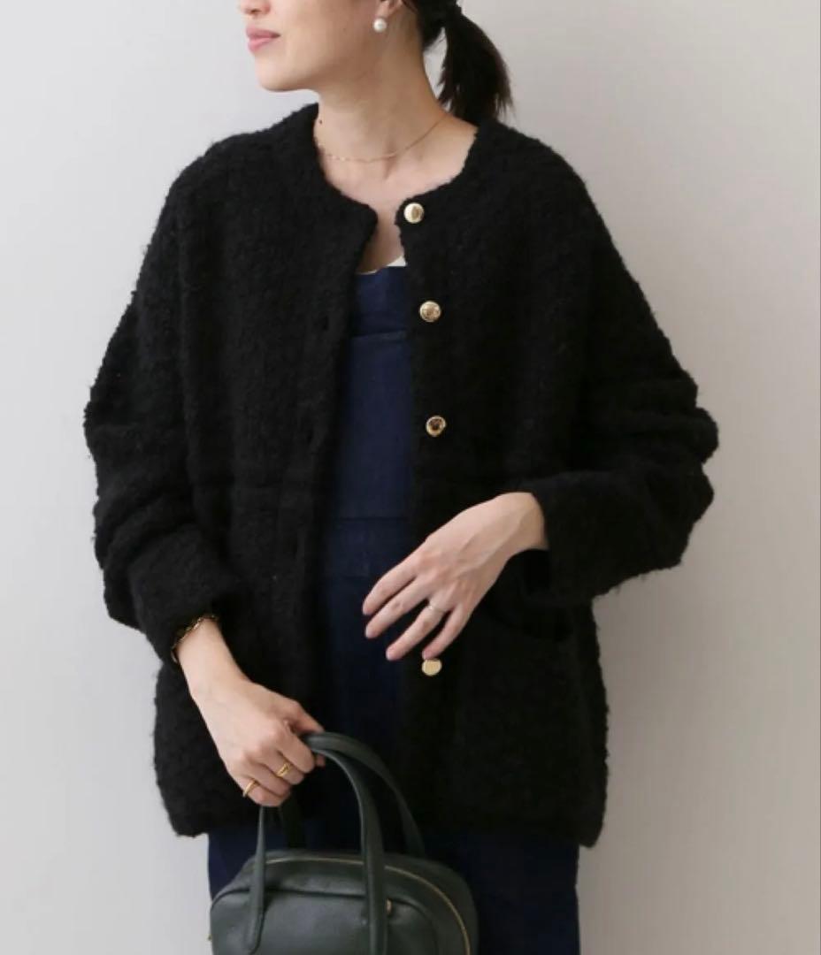 スローブイエナ金ボタンツィーディジャケット