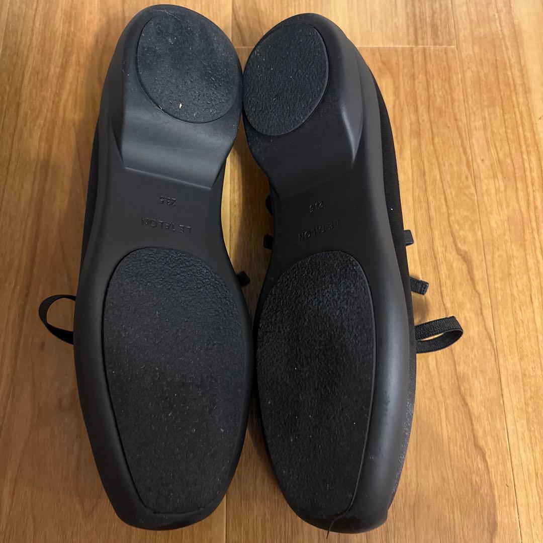 LE TALON ルタロン　Lダブルリボンバレリーナ バレエシューズ 23.5