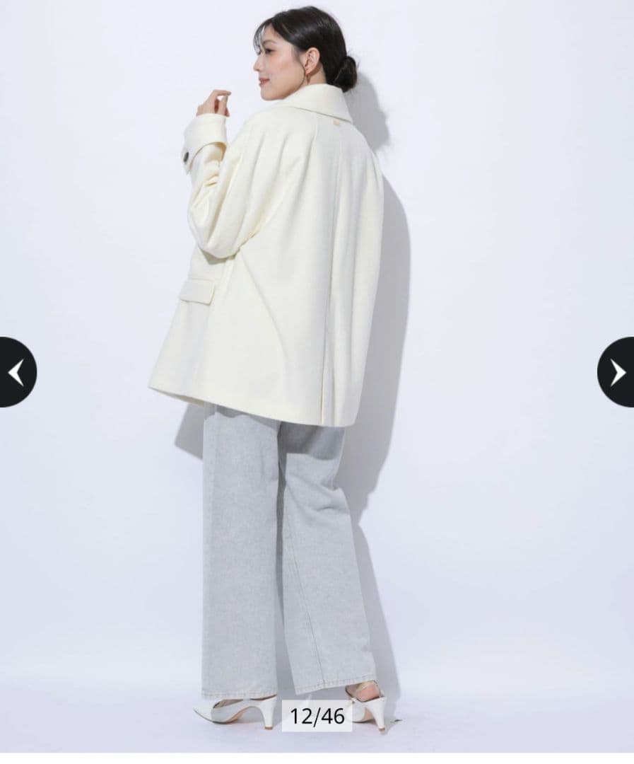 マイストラーダ　Pコート　白　Sサイズ