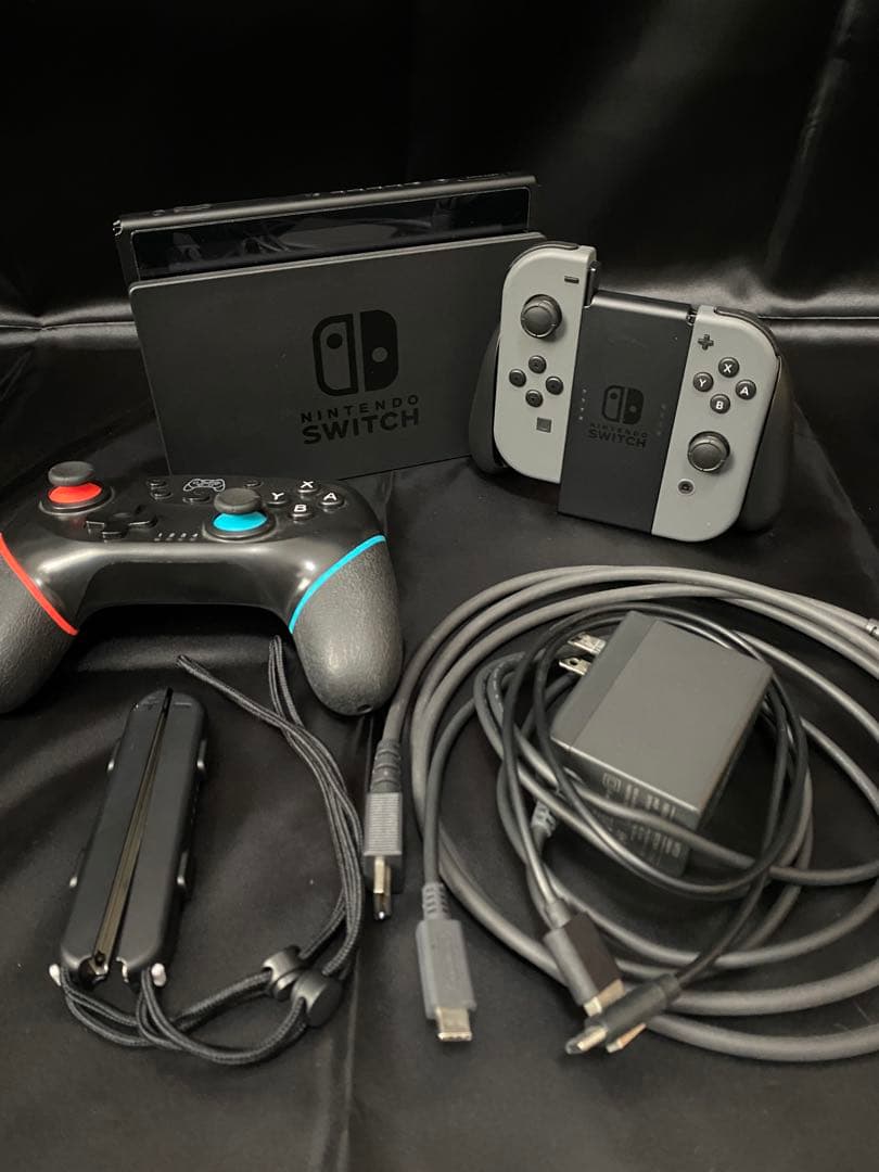 Nintendo Switch 本体 グレー 美品 動作良好 箱なし 付属品完備