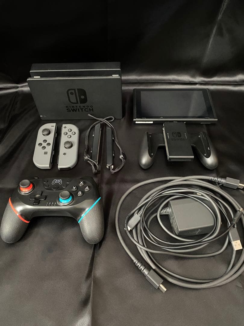 Nintendo Switch 本体 グレー 美品 動作良好 箱なし 付属品完備