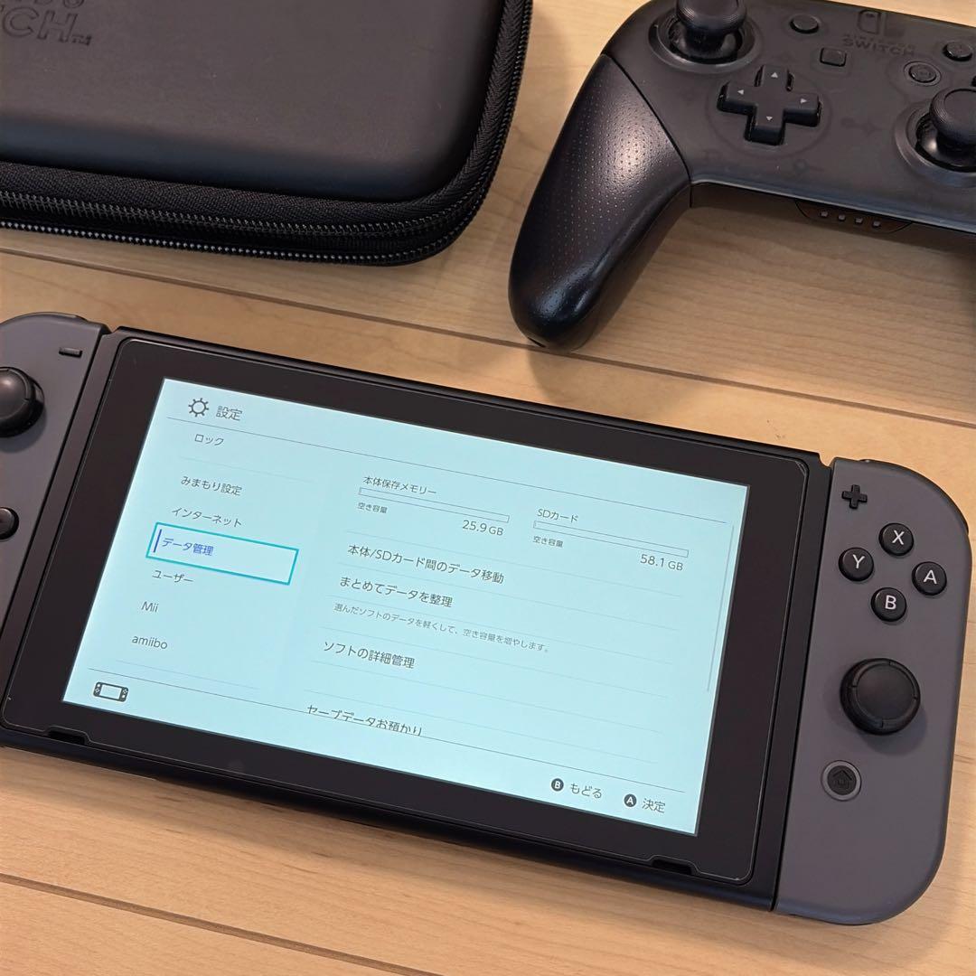任天堂Switch 本体+プロコン+SDカード(64GB)