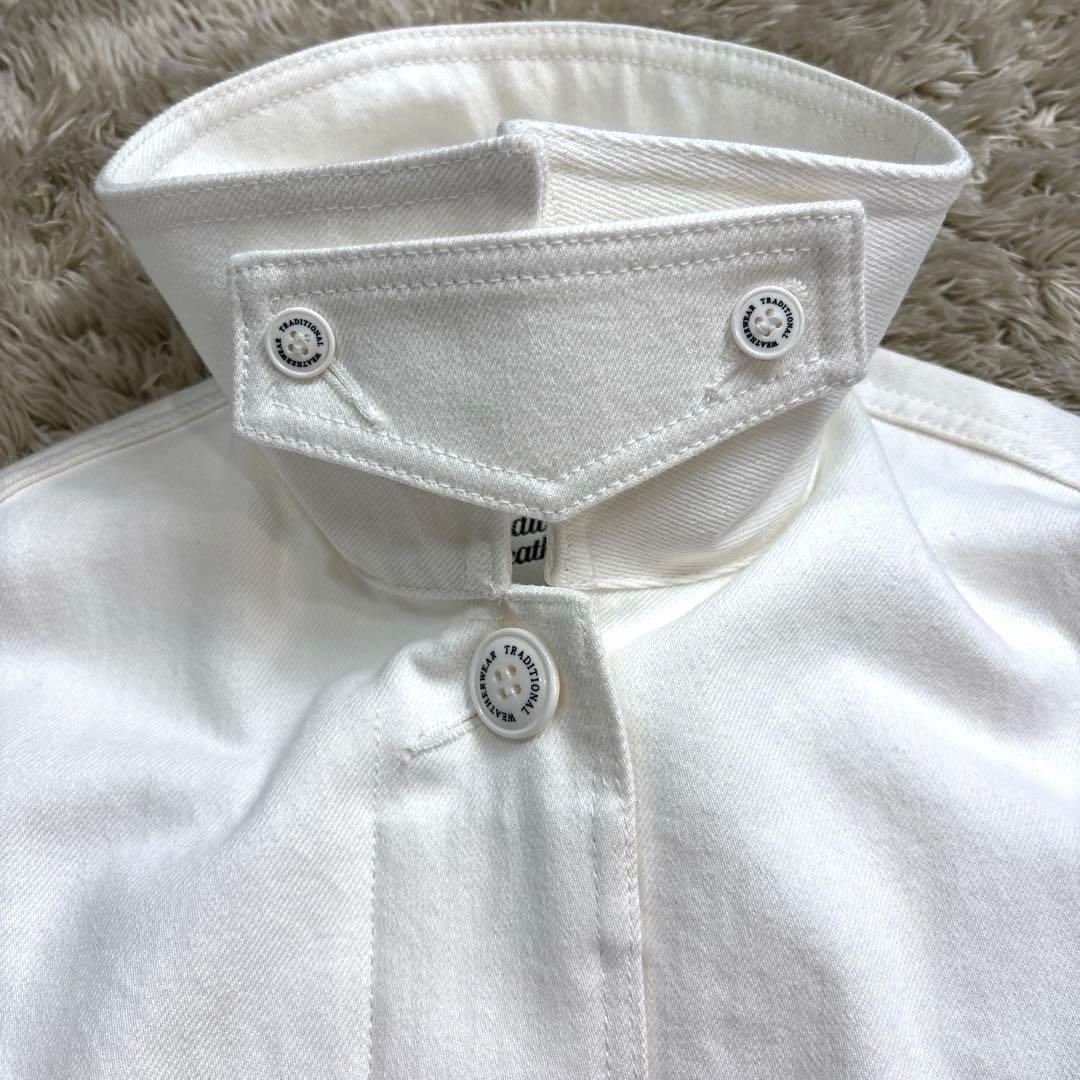 トラディショナル ウェザーウェア◆ マートンデニム　ステンカラーコート　白