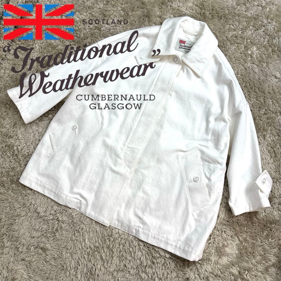 トラディショナル ウェザーウェア◆ マートンデニム　ステンカラーコート　白