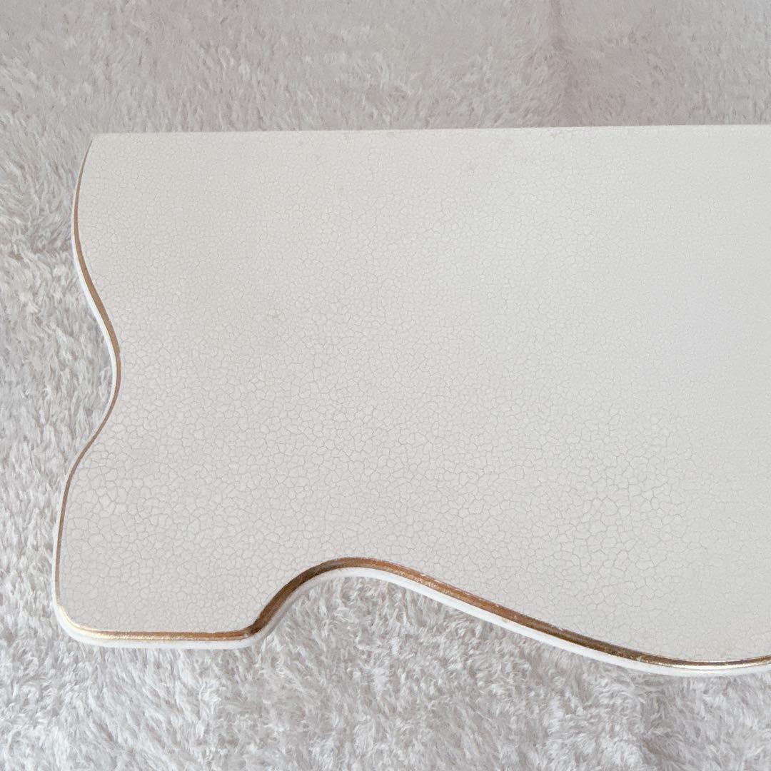 美品】北欧レトロ ロココ調 猫脚 センターテーブル ローテーブル 座卓ホワイト