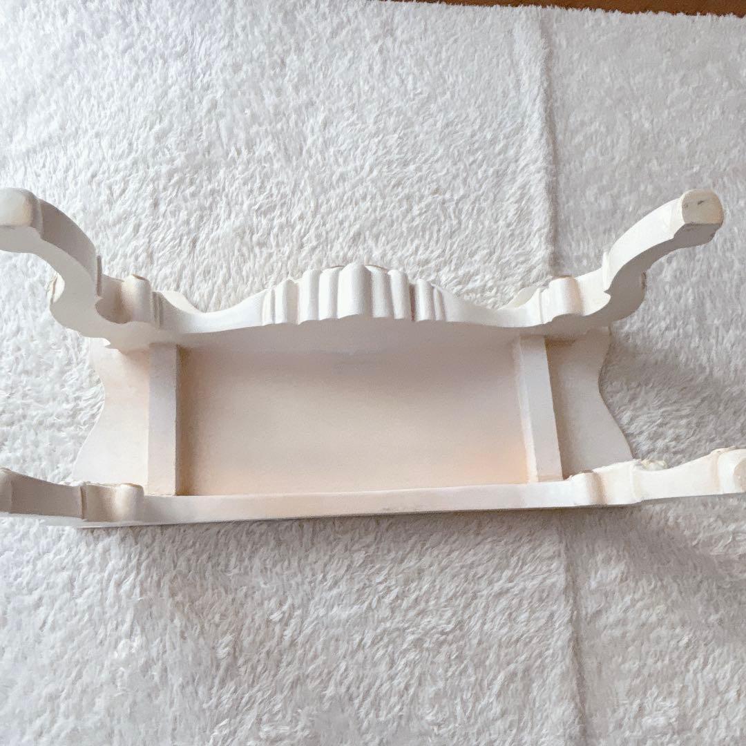 美品】北欧レトロ ロココ調 猫脚 センターテーブル ローテーブル 座卓ホワイト