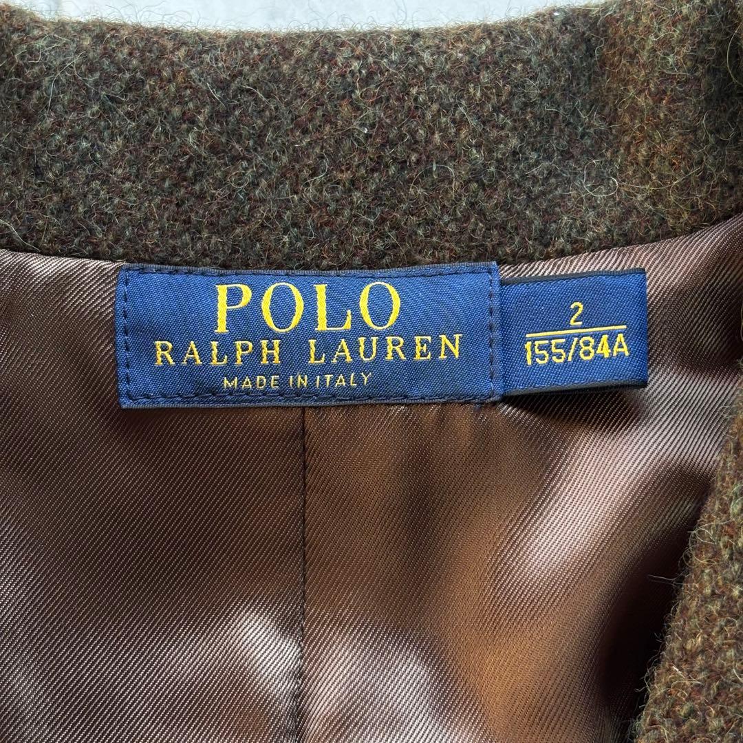 【極美品】ポロラルフローレン アルパカ混 テーラードジャケット イタリア製 M