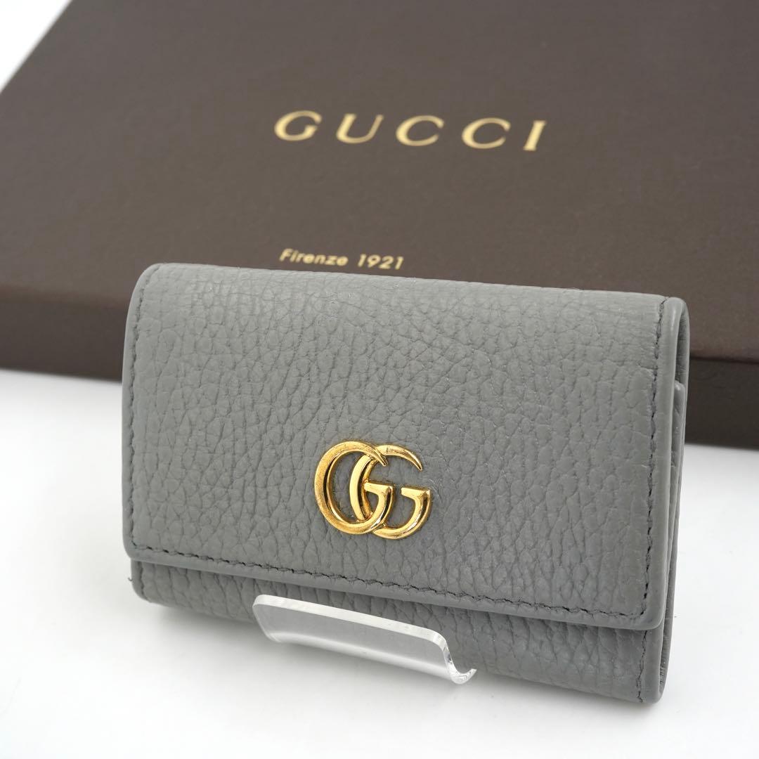 ✨未使用に近い✨　GUCCI キーケース　マーモント　エンボスロゴ　6連　GG