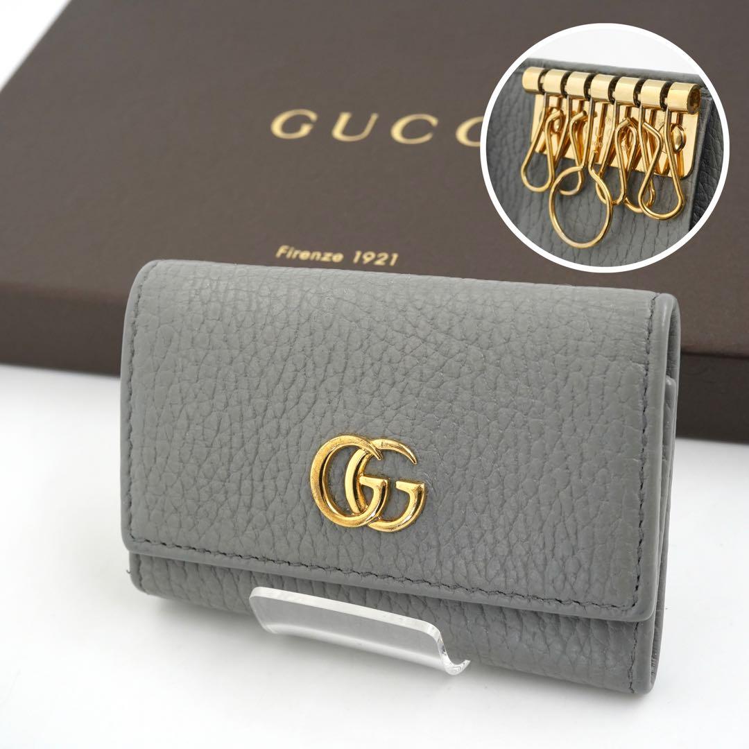 ✨未使用に近い✨　GUCCI キーケース　マーモント　エンボスロゴ　6連　GG