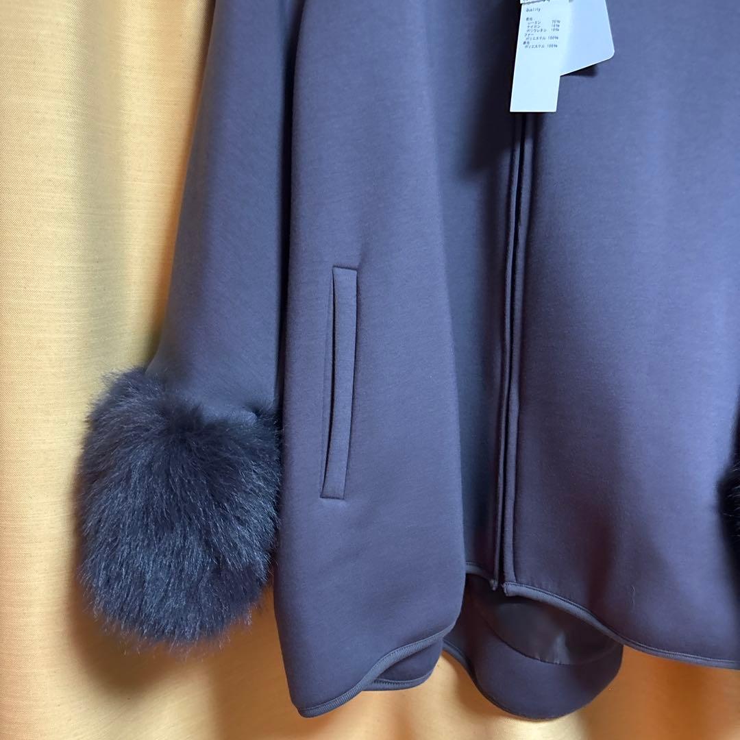 新品タグ有りヤマダヤFENNEL ファーポンチョコート定価42000円