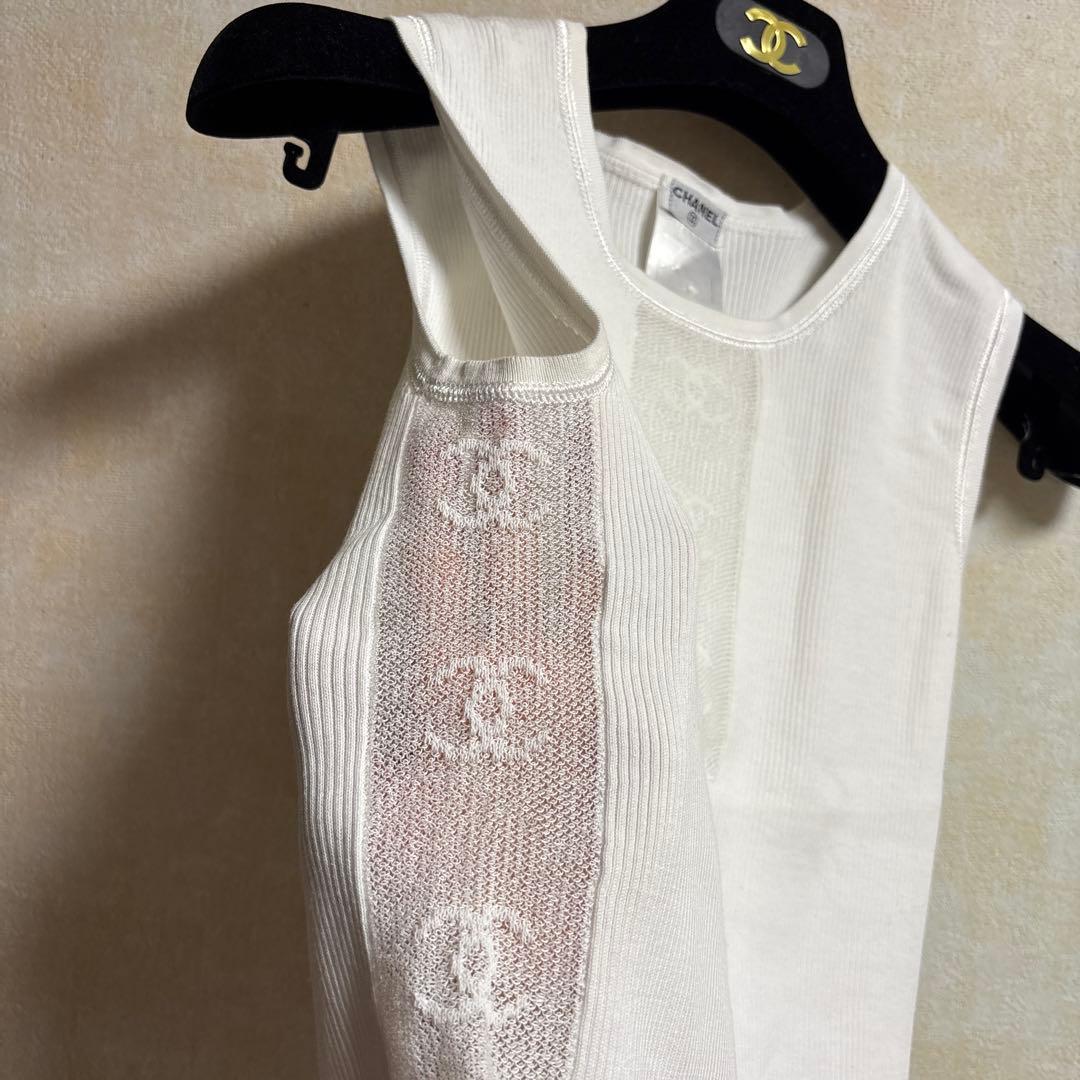 激レア CHANEL ホワイト タンクトップ