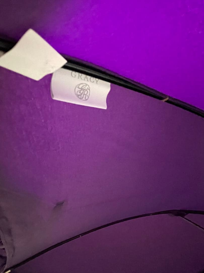 GRACY 日本製フリル雨長傘　パープル