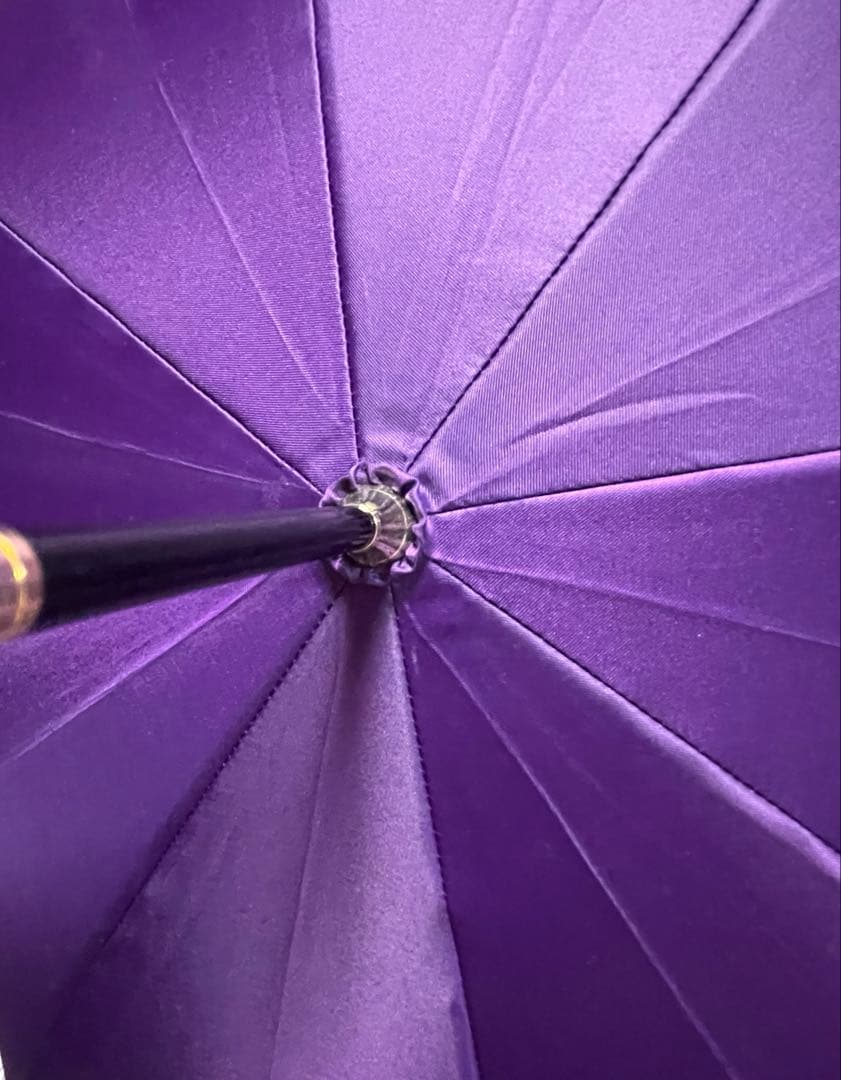 GRACY 日本製フリル雨長傘　パープル