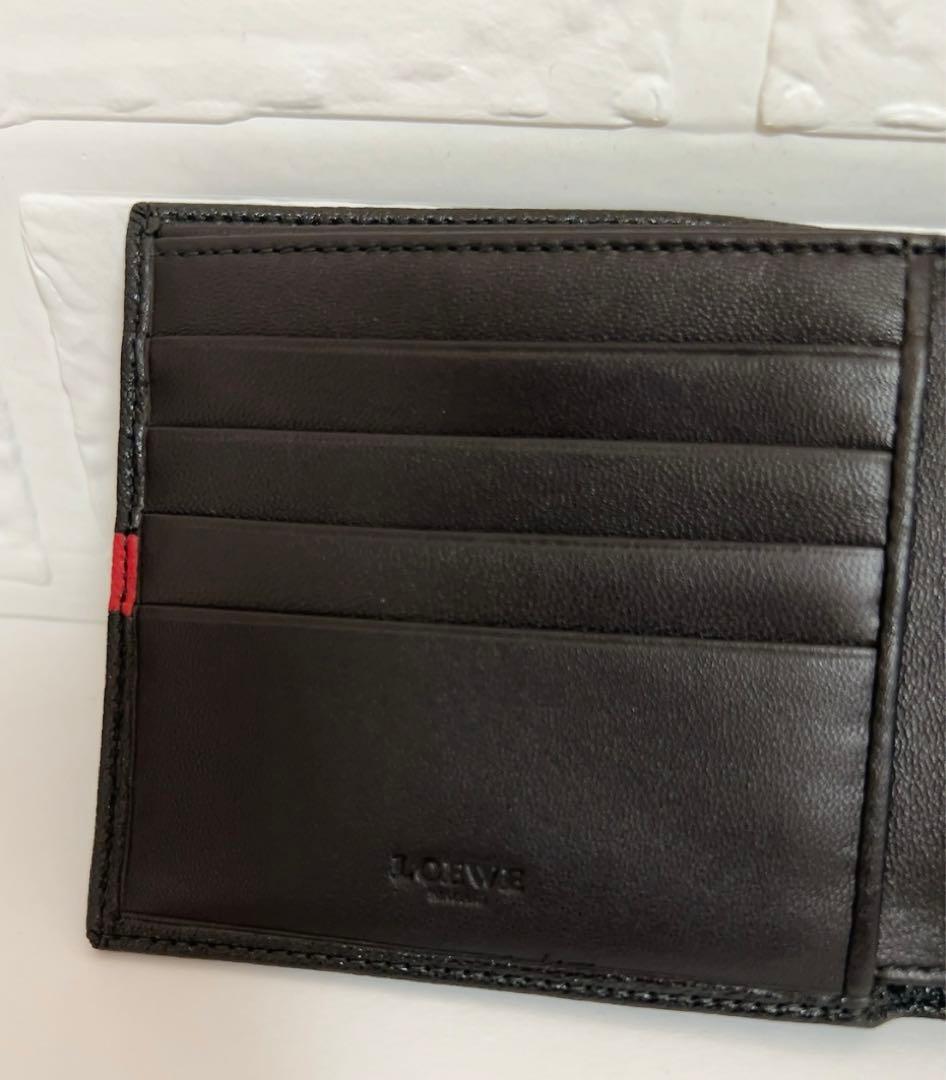 ロエベ　LOEWE 折り財布　ブラック　未使用品　紙幣　カード
