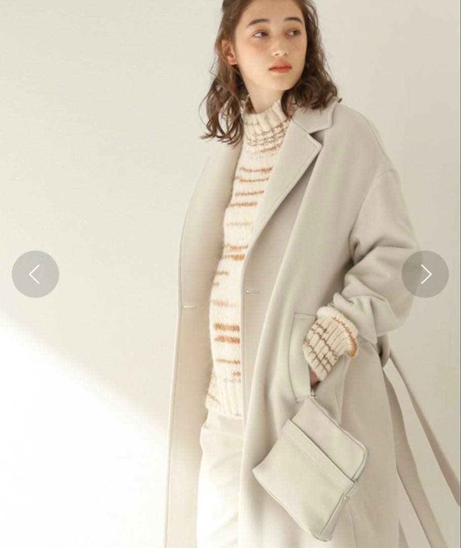 JOURNAL STANDARD ダブルモッサロングコート アイボリー Sサイズ