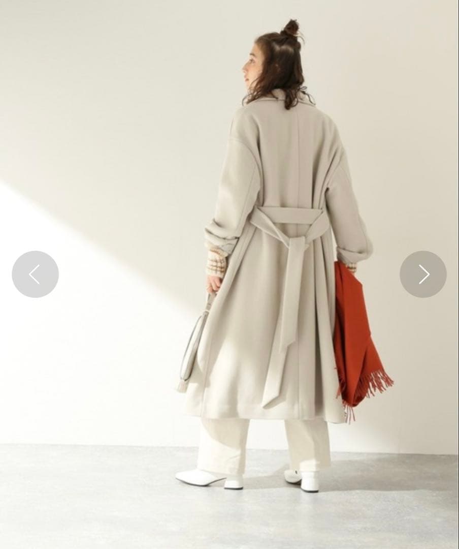 JOURNAL STANDARD ダブルモッサロングコート アイボリー Sサイズ