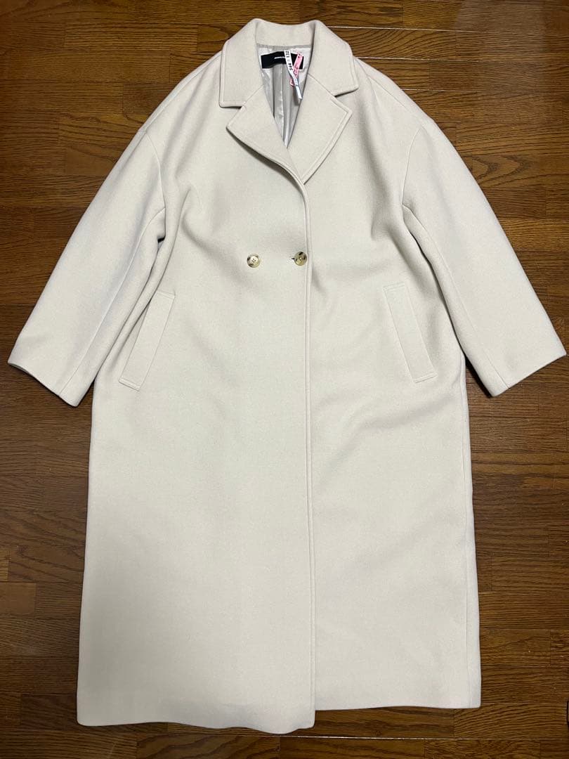 JOURNAL STANDARD ダブルモッサロングコート アイボリー Sサイズ