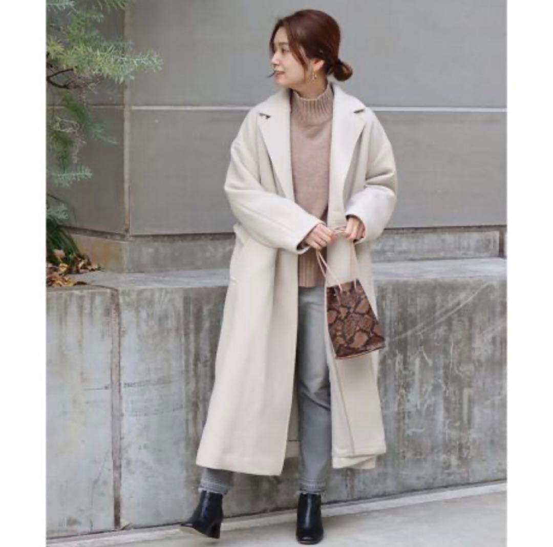 JOURNAL STANDARD ダブルモッサロングコート アイボリー Sサイズ