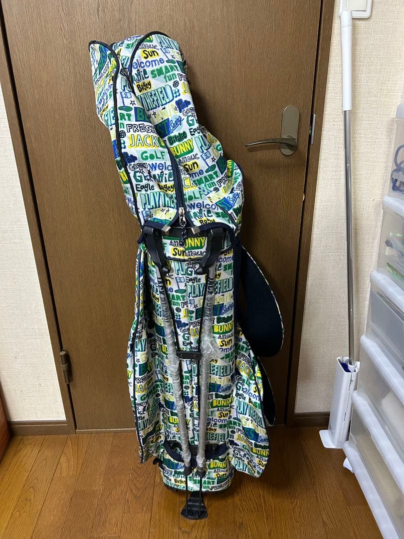 美中古JACK BUNNY ゴルフ　キャディーバッグ カラフル