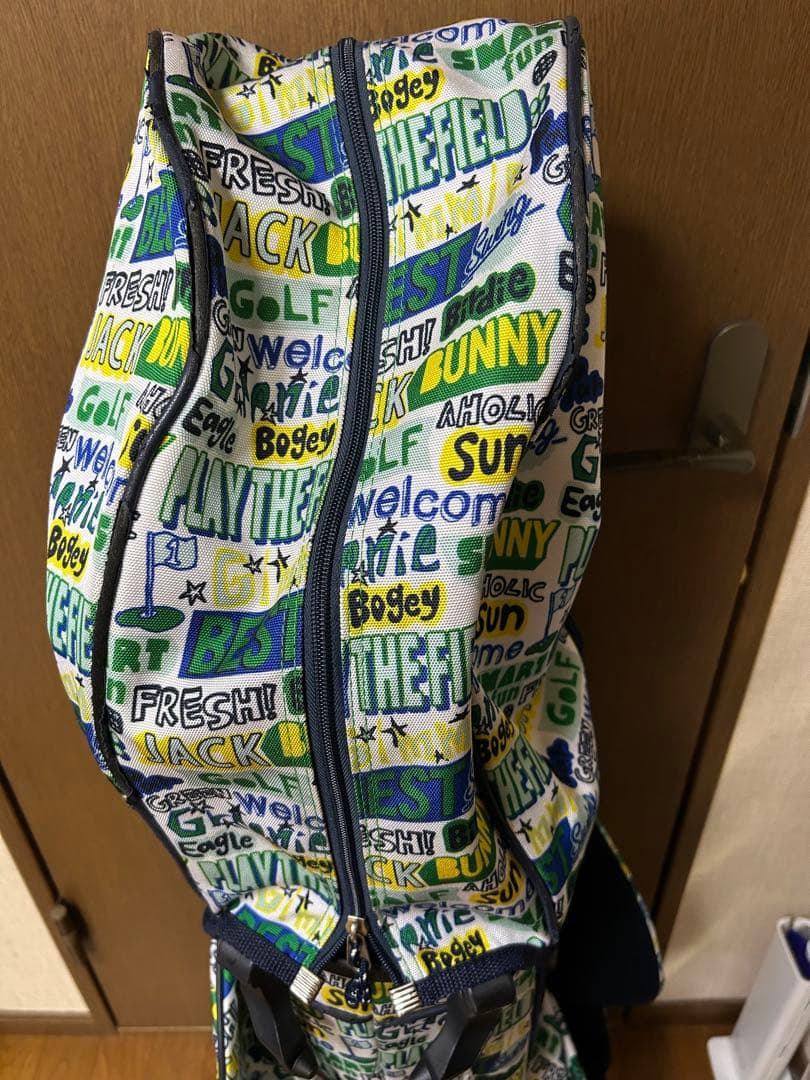 美中古JACK BUNNY ゴルフ　キャディーバッグ カラフル