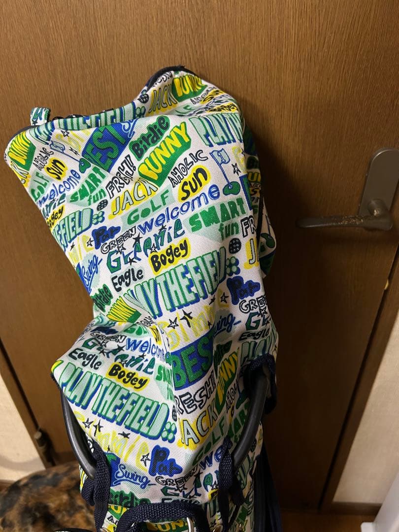 美中古JACK BUNNY ゴルフ　キャディーバッグ カラフル