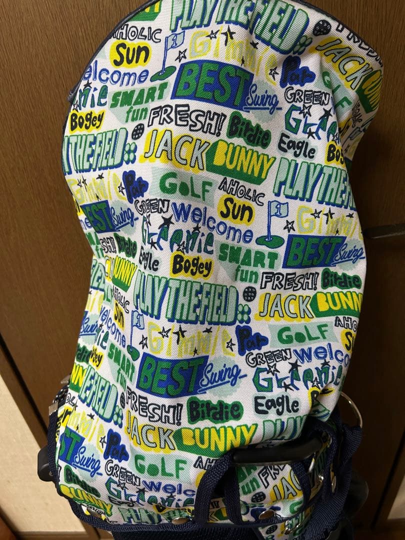 美中古JACK BUNNY ゴルフ　キャディーバッグ カラフル