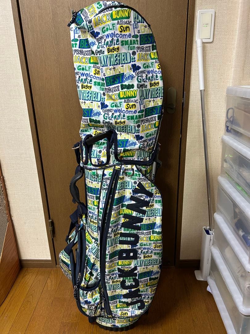 美中古JACK BUNNY ゴルフ　キャディーバッグ カラフル