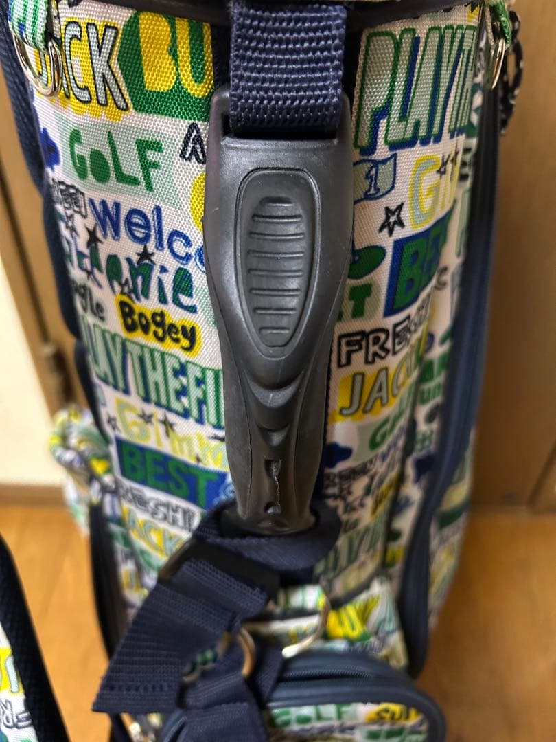 美中古JACK BUNNY ゴルフ　キャディーバッグ カラフル
