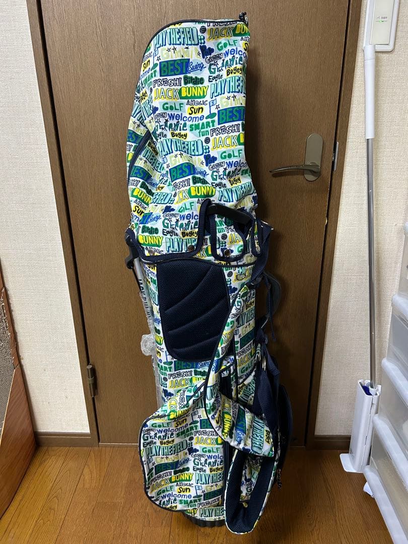 美中古JACK BUNNY ゴルフ　キャディーバッグ カラフル