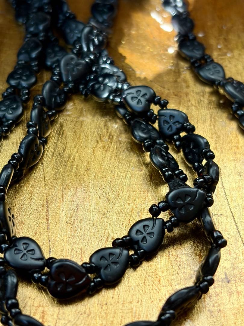 本日出品最終 半額以下 モーニングジュエリー ジェット ロングネックレス