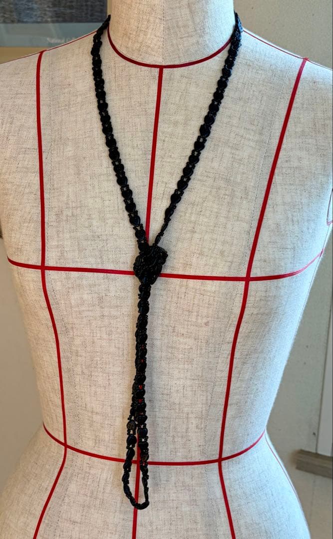 本日出品最終 半額以下 モーニングジュエリー ジェット ロングネックレス