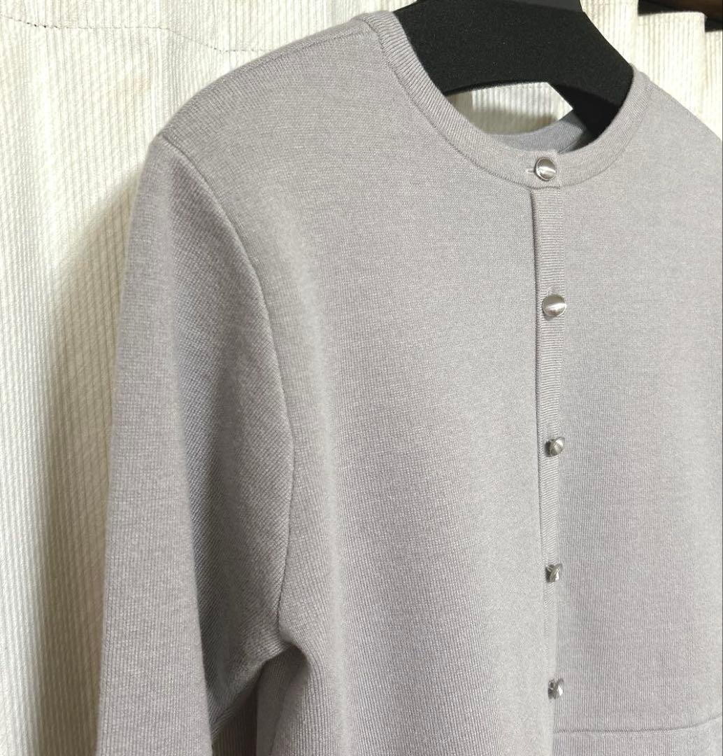 タグ付き未使用★dinos 前後2ウェイ チュールドッキング ニットワンピース