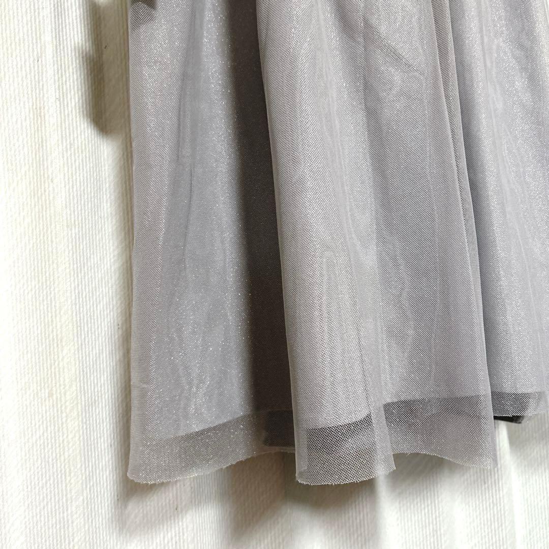 タグ付き未使用★dinos 前後2ウェイ チュールドッキング ニットワンピース