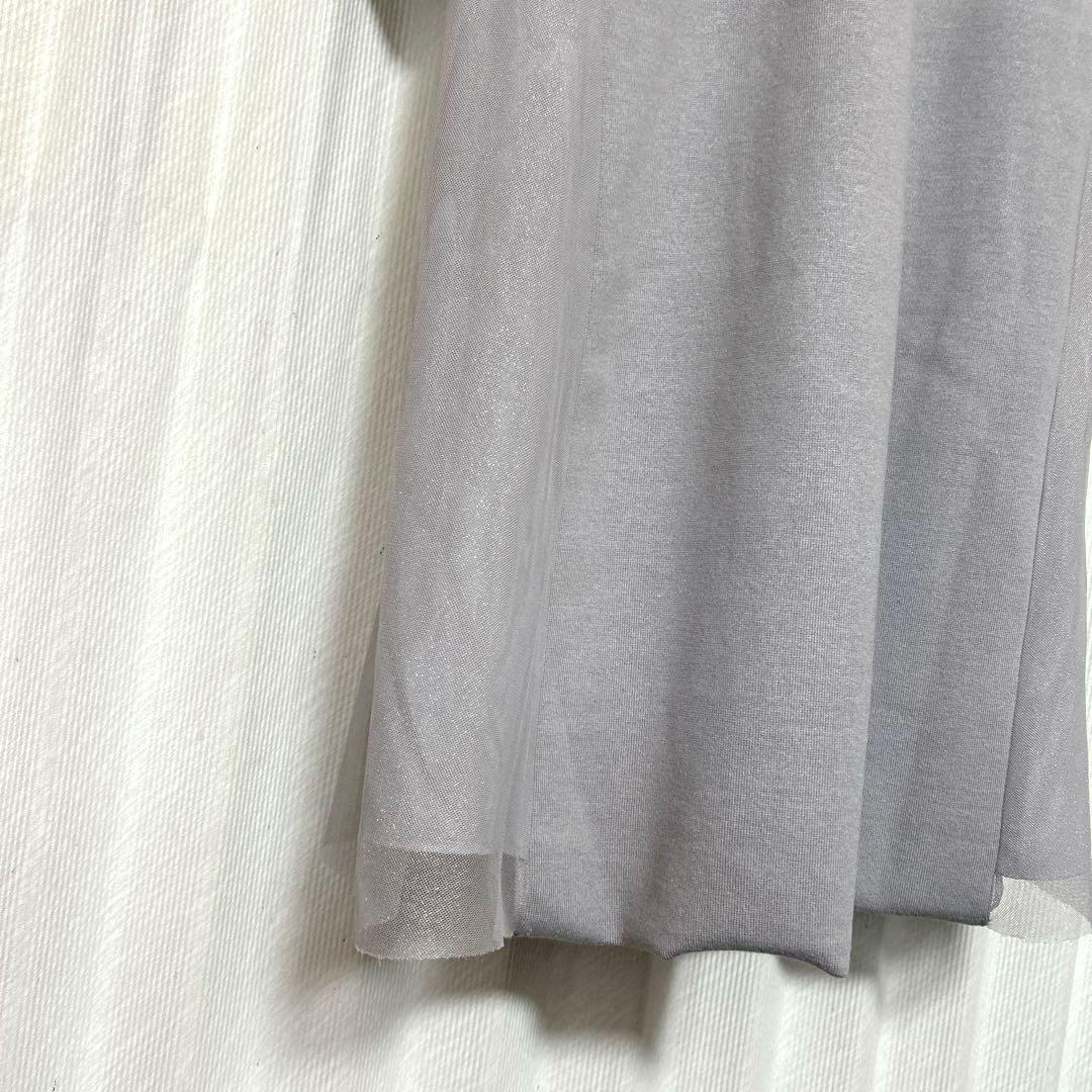 タグ付き未使用★dinos 前後2ウェイ チュールドッキング ニットワンピース