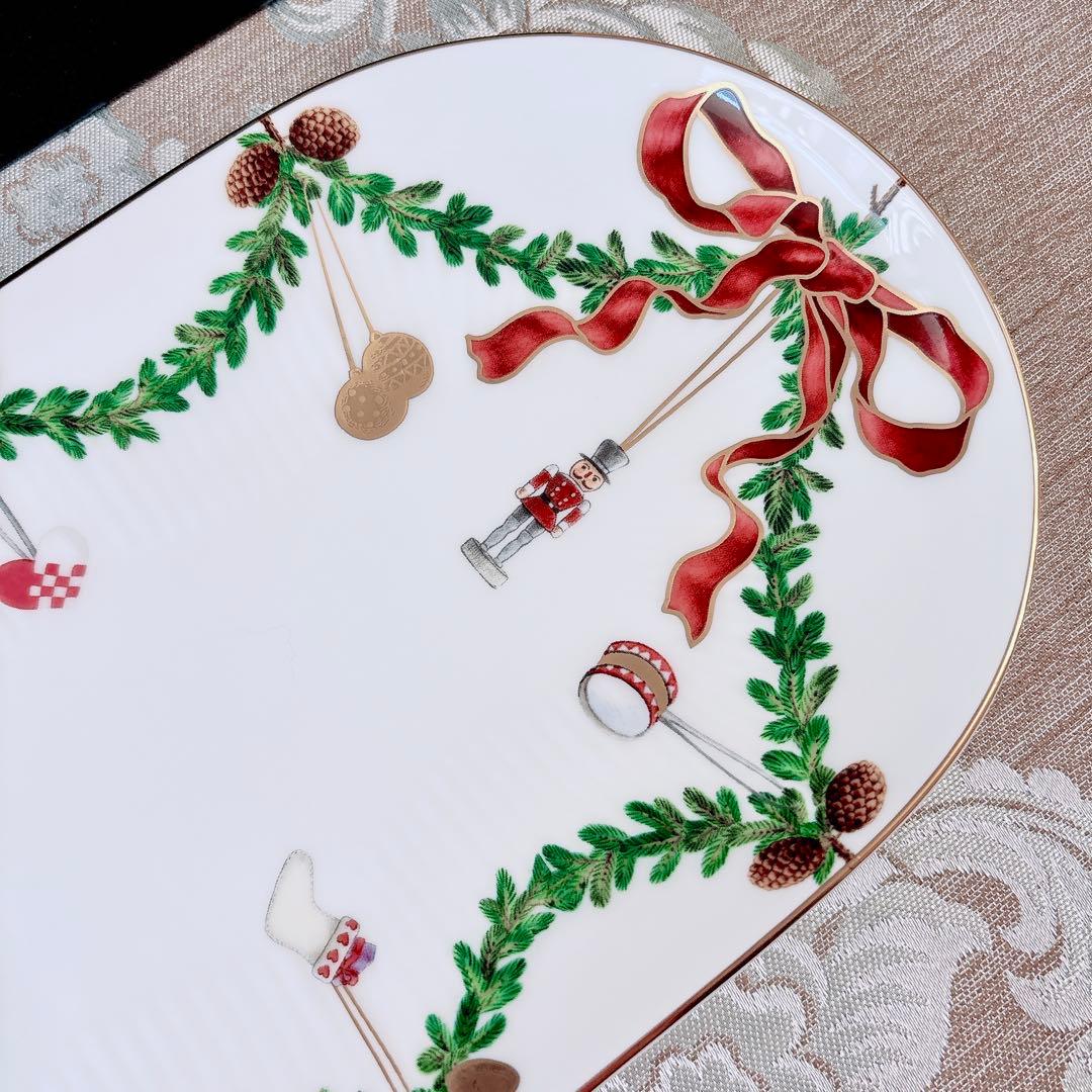 未使用❤️ロイヤルコペンハーゲン❤️スターフルーテッド❤️長皿　クリスマス