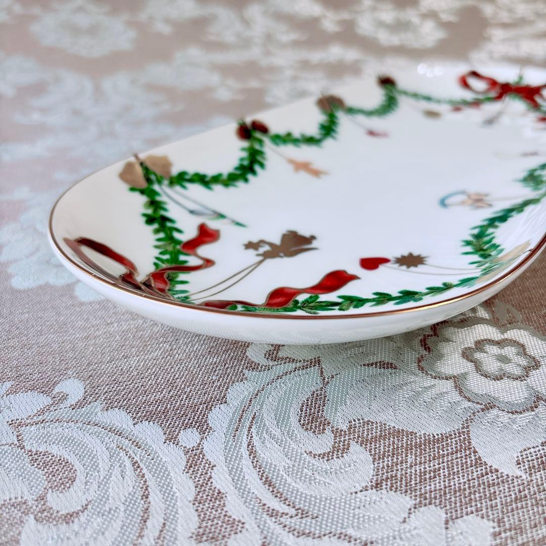 未使用❤️ロイヤルコペンハーゲン❤️スターフルーテッド❤️長皿　クリスマス