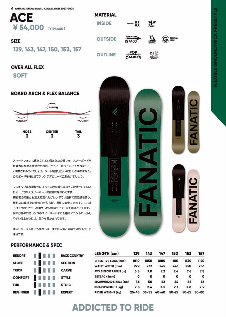 FANATIC ACE スノーボード