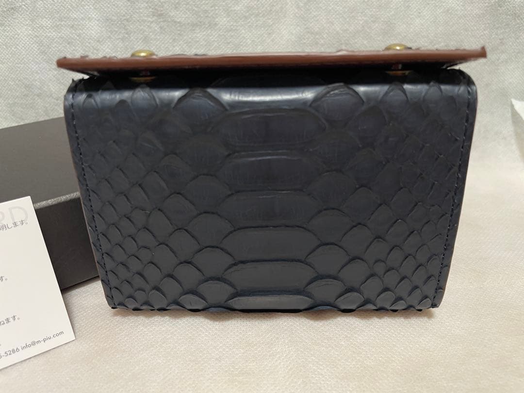 ★週末値下げ【激レア皮素材】エムピウ　ミッレフォッリエ　パイソン ネイビー