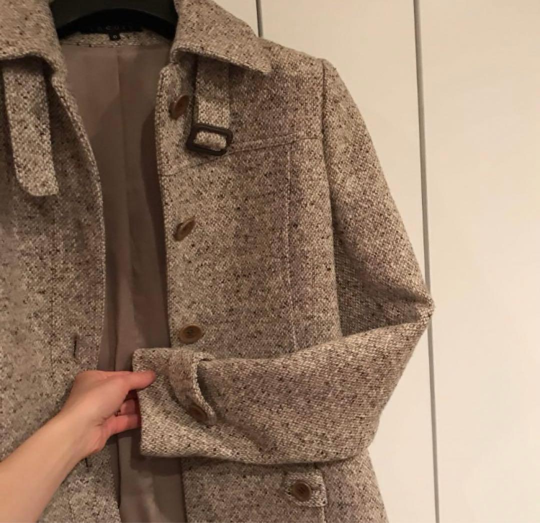 ツイードコート theory セオリー　ロングコート　Aラインコート