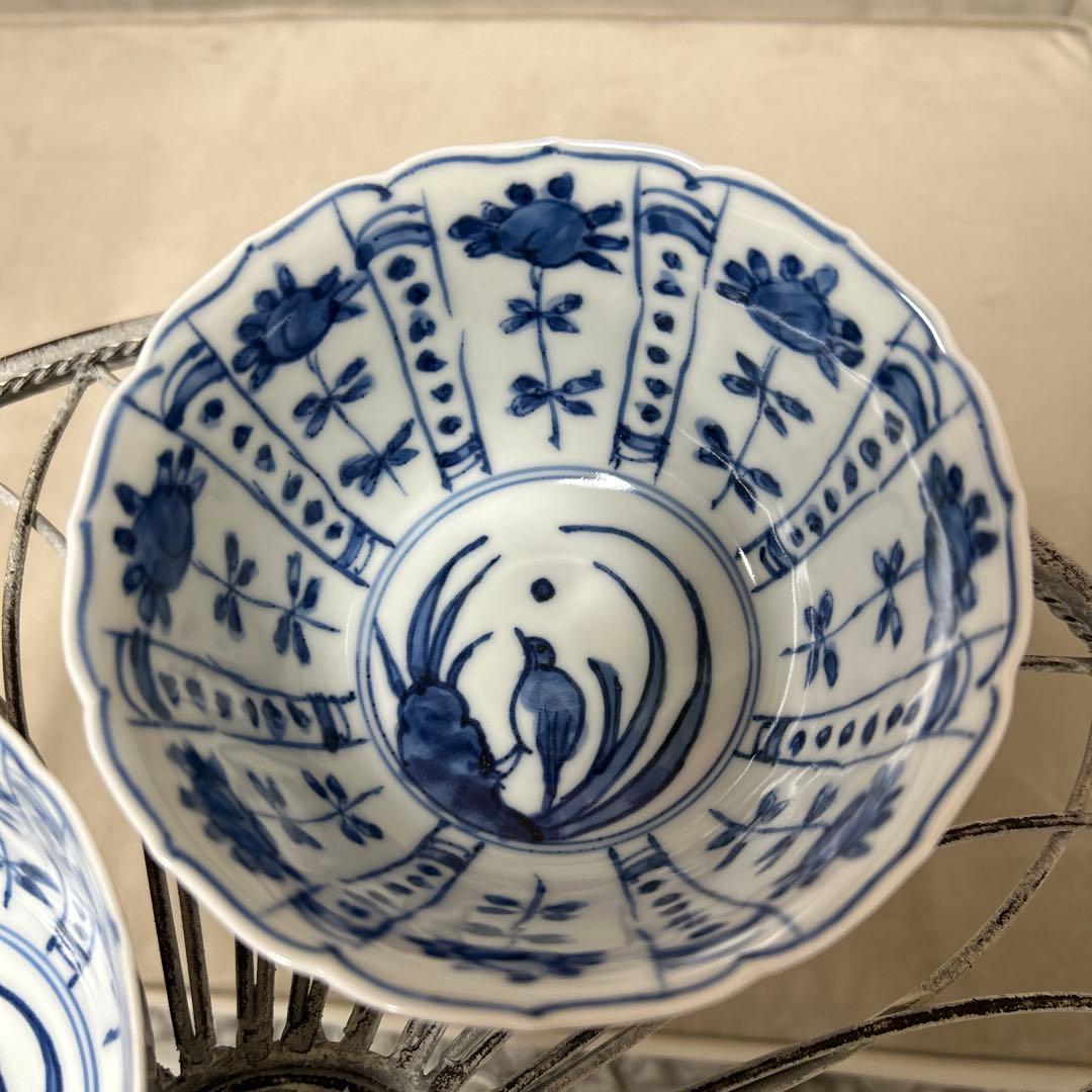 染付 芙蓉手　2個　京焼　清水焼