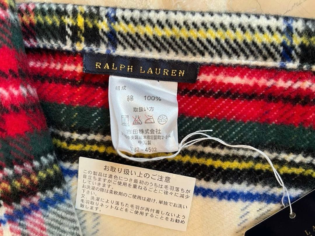 Ralph Lauren タータンチェック ブランケット 100x140cm