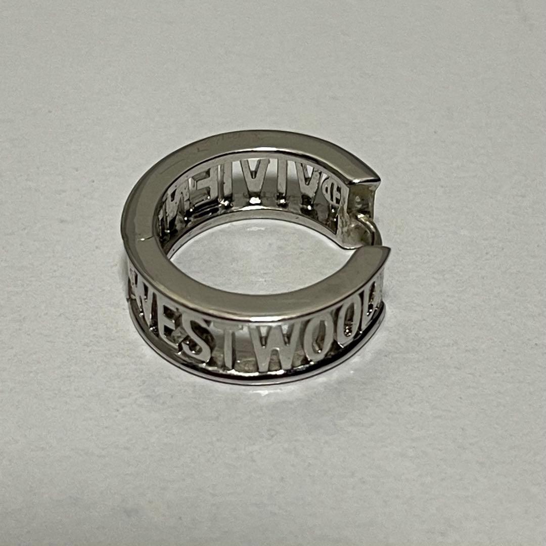 【美品】ヴィヴィアンウエストウッド　シングルフープピアス　silver