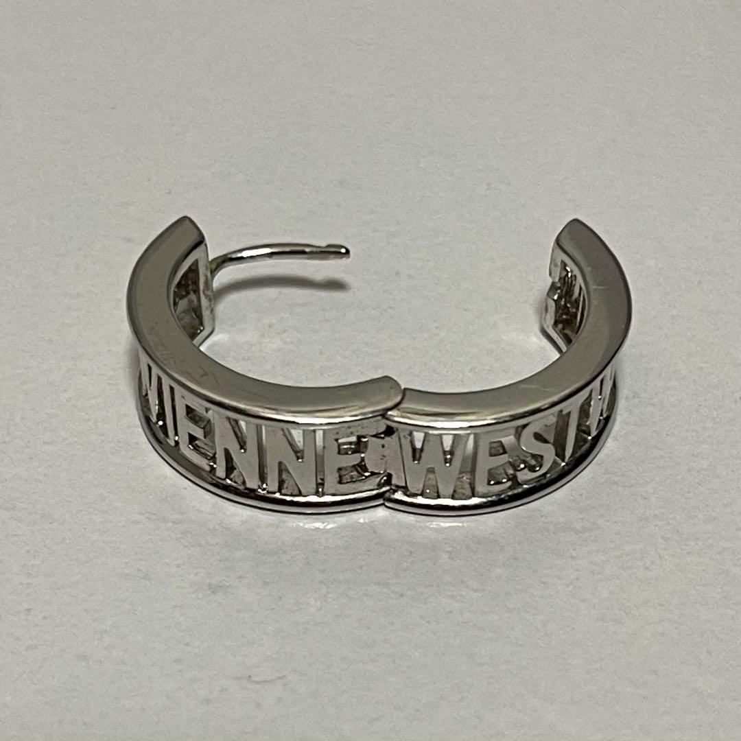 【美品】ヴィヴィアンウエストウッド　シングルフープピアス　silver