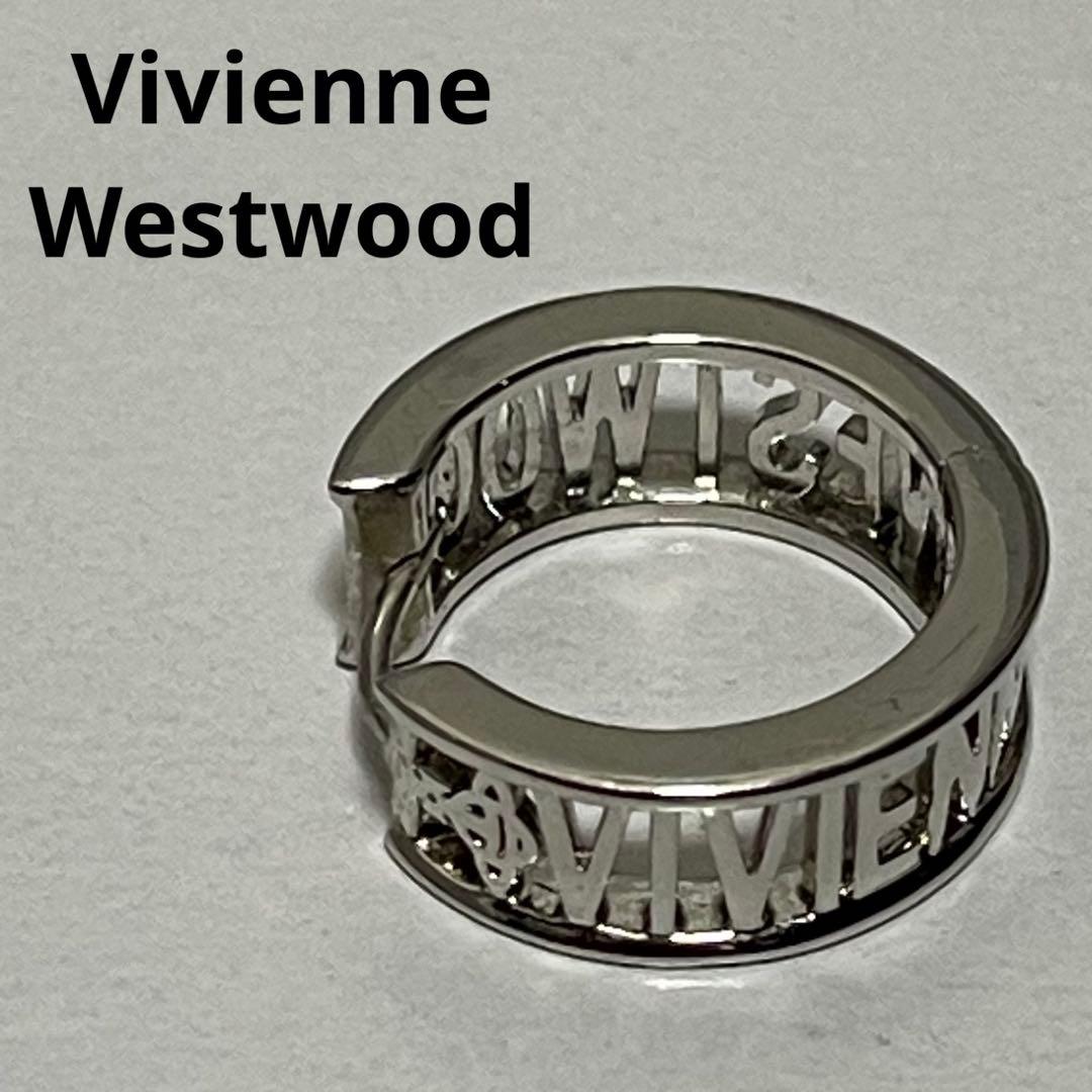 【美品】ヴィヴィアンウエストウッド　シングルフープピアス　silver