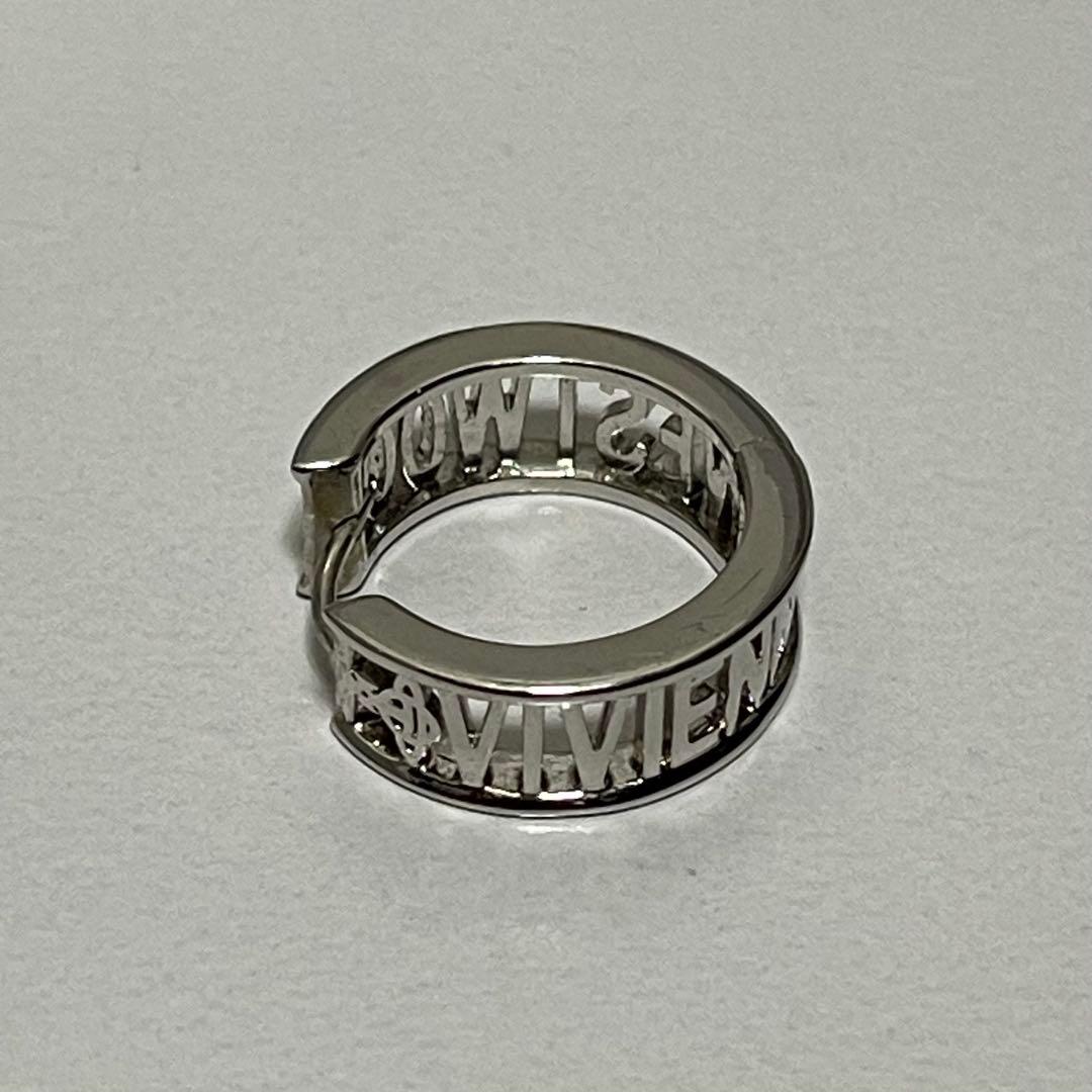 【美品】ヴィヴィアンウエストウッド　シングルフープピアス　silver