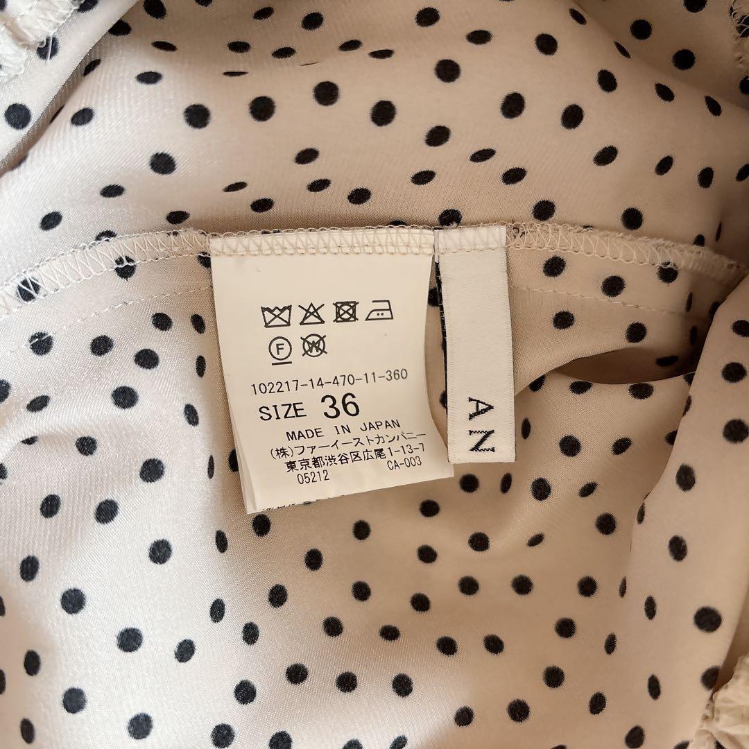 美品✨アナイ現行　サテンドット ボウタイワンピース　2way　36