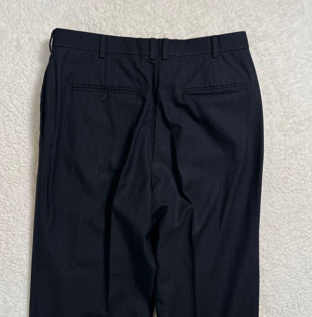 美品 ブルックスブラザーズ セットアップ ブラック ストライプ ウール Ｌ