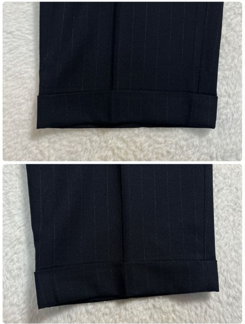 美品 ブルックスブラザーズ セットアップ ブラック ストライプ ウール Ｌ