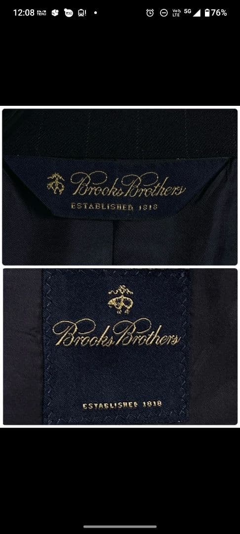 美品 ブルックスブラザーズ セットアップ ブラック ストライプ ウール Ｌ