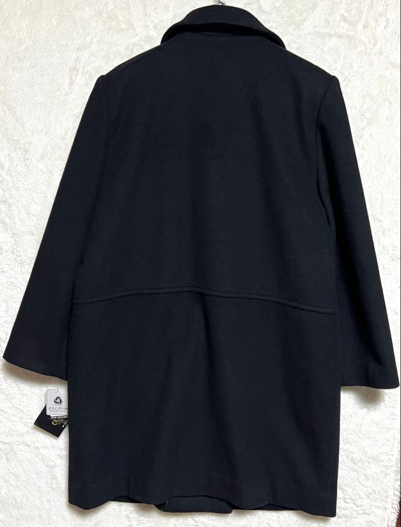 《新品》ELEN TOWN 17号　カシミア　ミドル丈　コート　大きいサイズ　黒
